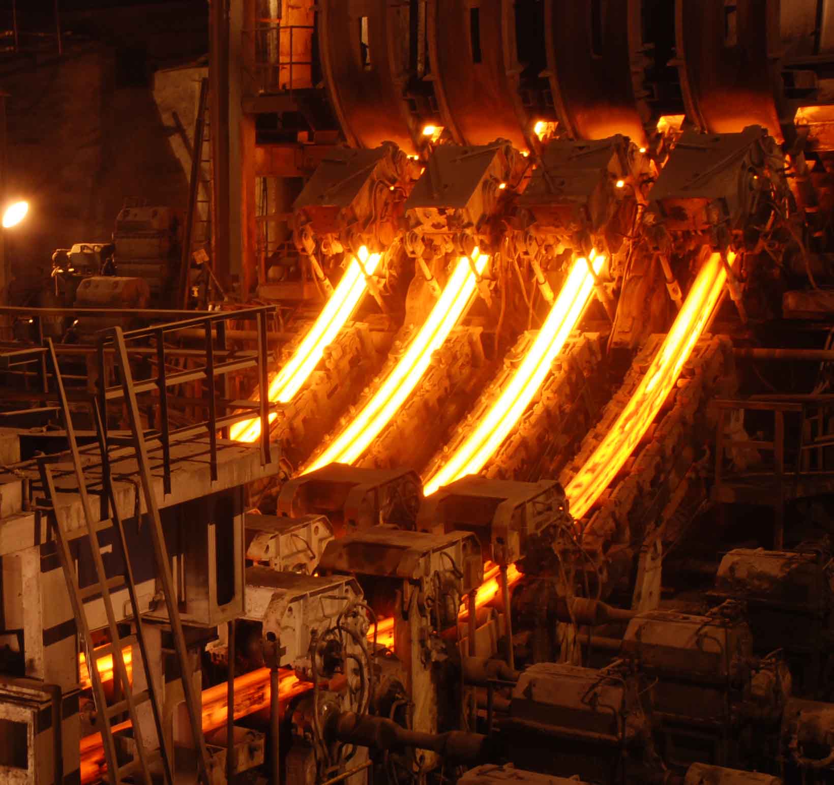 Steel melting shop production floor